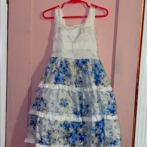 White floral dress for girls